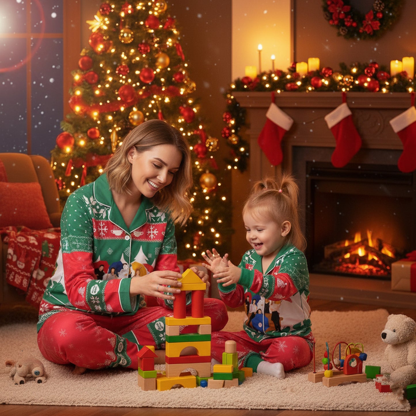 CozyPerks™ Friends Movie Holiday Pajamas, Cozy Sitcom Sleepwear