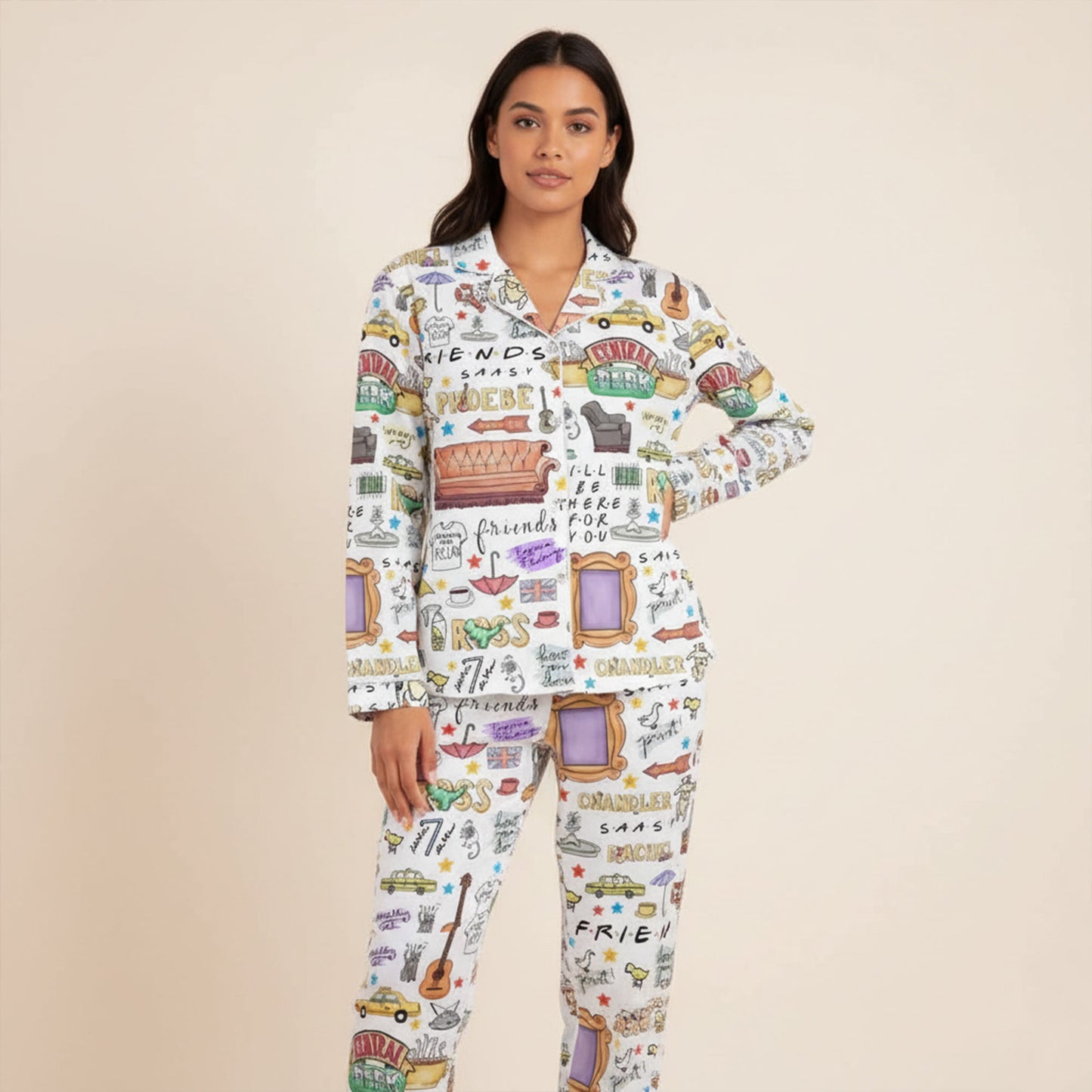 CozyPerks™ Friends Series Pajamas Set Christmas for Family