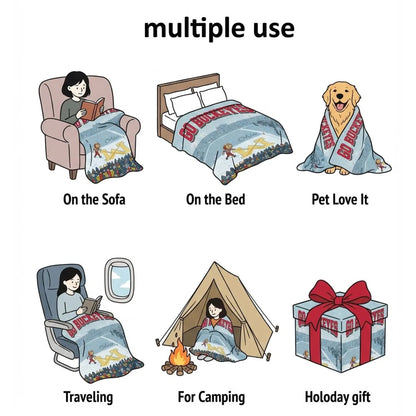 CozyPerks™ Ohio Go Buckeyes Fleece Blanket