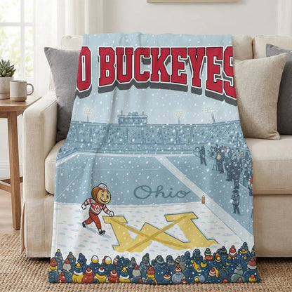 CozyPerks™ Ohio Go Buckeyes Fleece Blanket