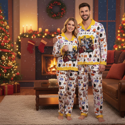 CozyPerks™ Vintage 90S Movie Friends Pajamas, Friends Movie Sleepwear For Family