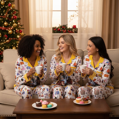 CozyPerks™ Vintage 90S Movie Friends Pajamas, Friends Movie Sleepwear For Family