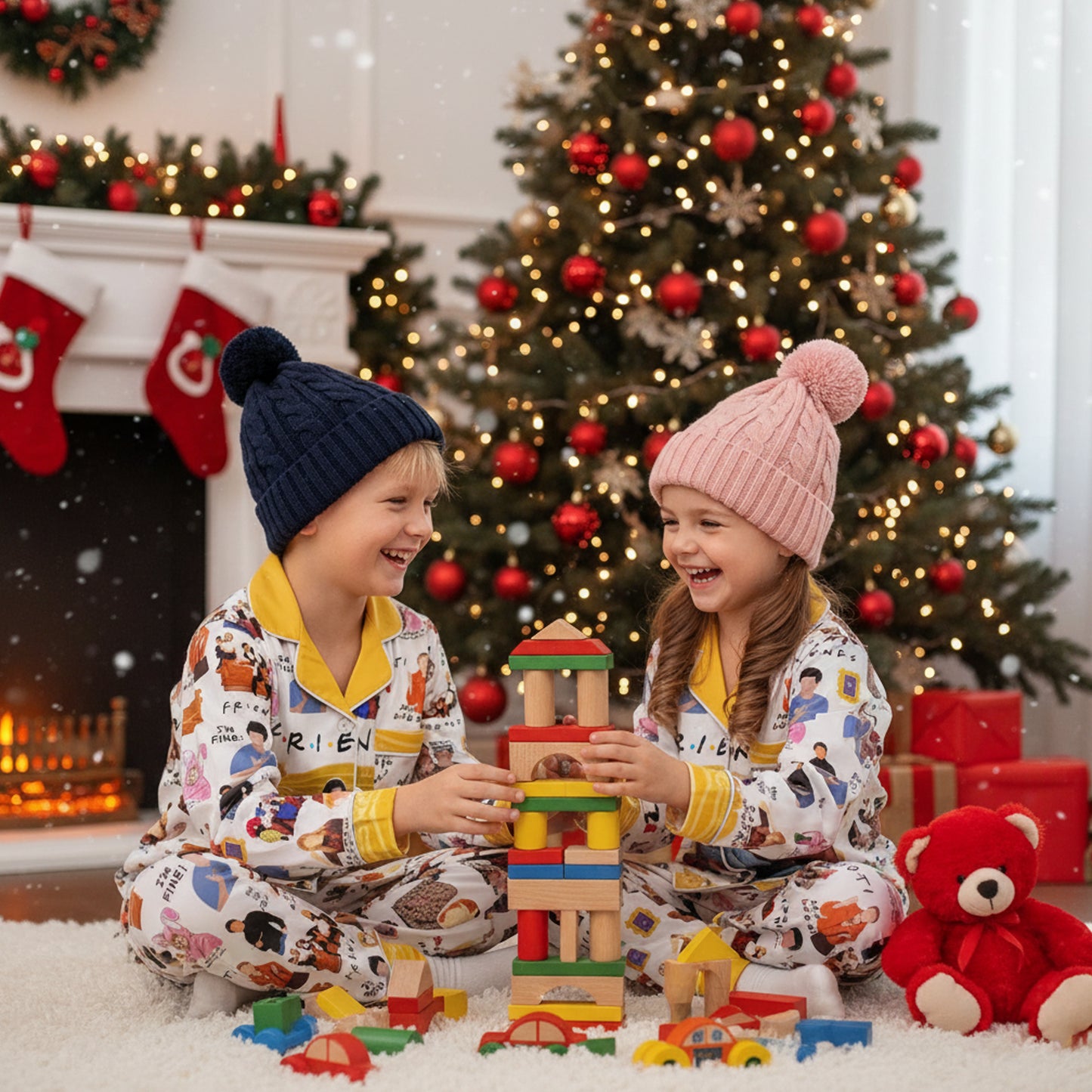 CozyPerks™ Vintage 90S Movie Friends Pajamas, Friends Movie Sleepwear For Family