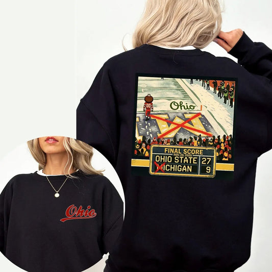 Ohio State Fan Football Shirt, 2 Sides Brutus vs Michigan Game Day Tee