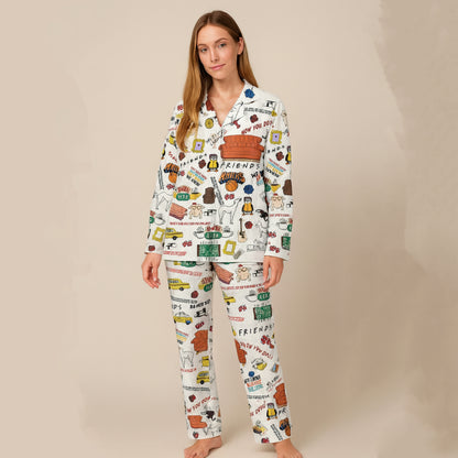 CozyPerks™ Friends Pajamas Set For Kids And Adults