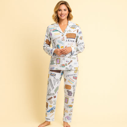CozyPerks™ Friends Movie Pajamas Set Christmas for Family