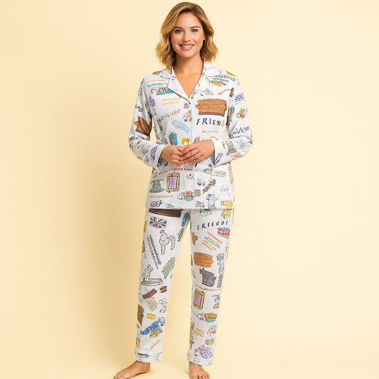 CozyPerks™ Friends Movie Pajamas Set Christmas for Family